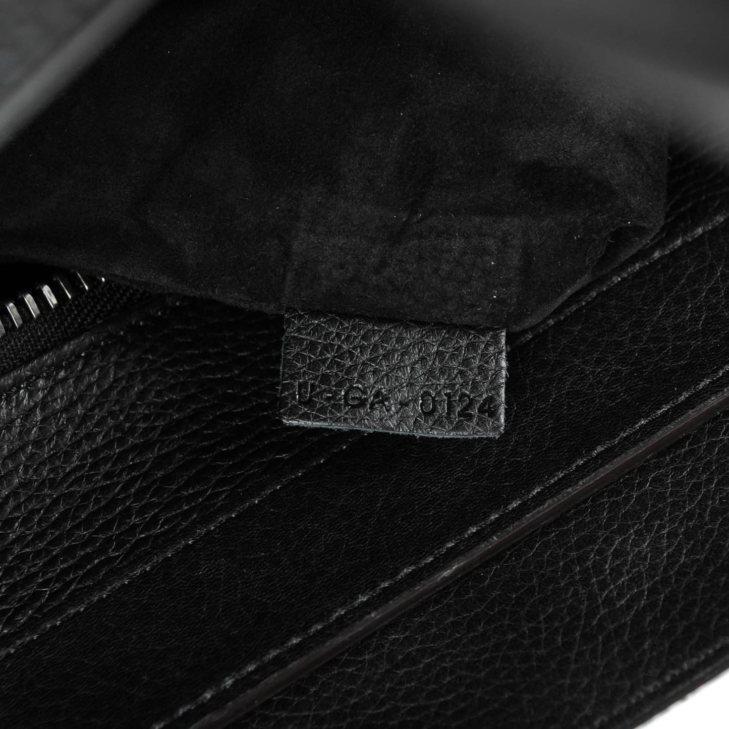 Drummed Calfskin Mini Luggage Black
