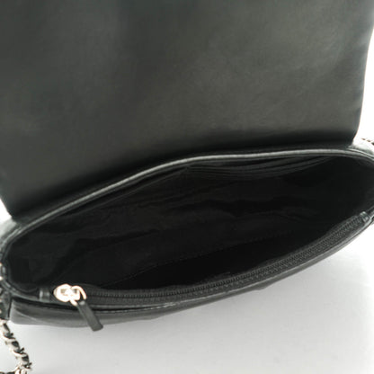 Chanel Lambskin Half Moon Wallet On Chain WOC Black 5 of 7