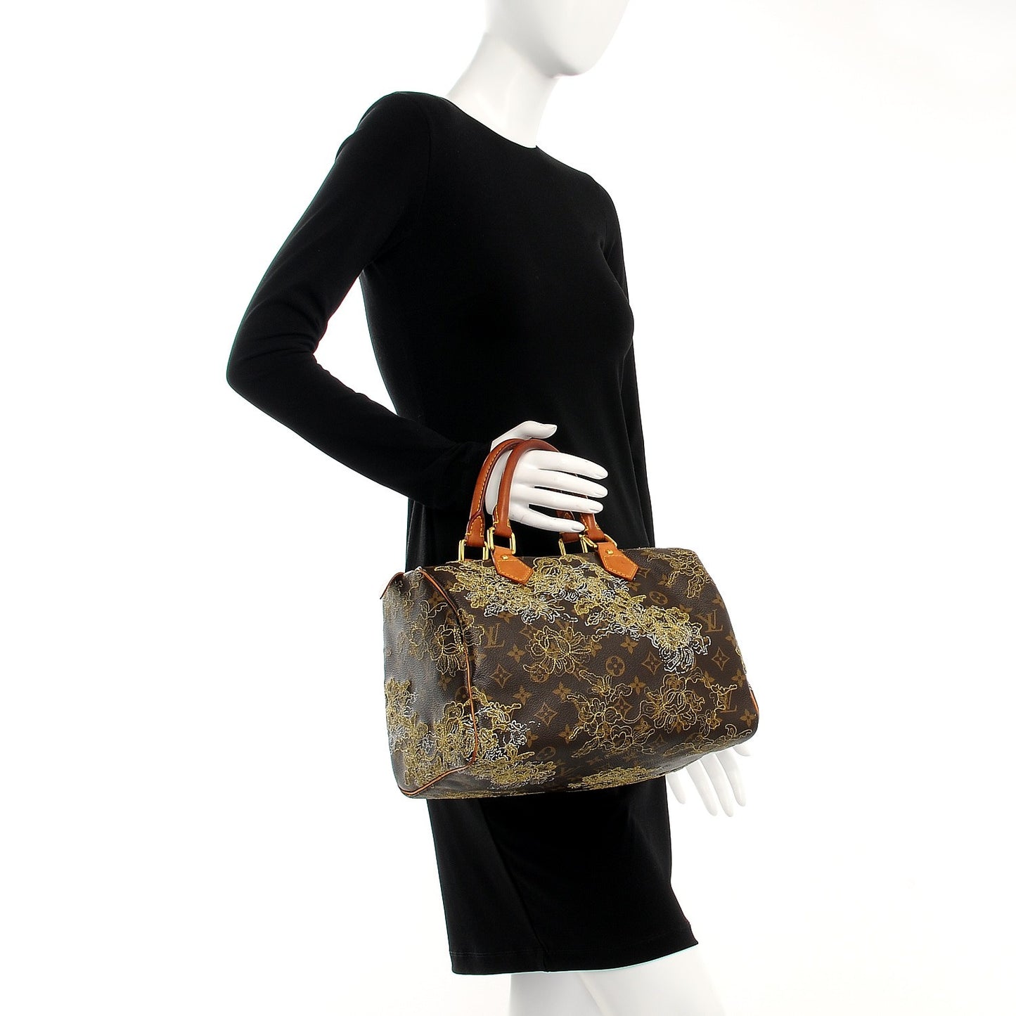 Monogram Dentelle Speedy 30 Gold