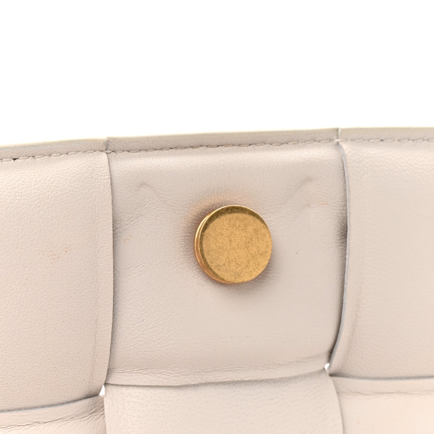 Nappa Maxi Intreccio Padded Cassette Crossbody Bag Chalk Chalk