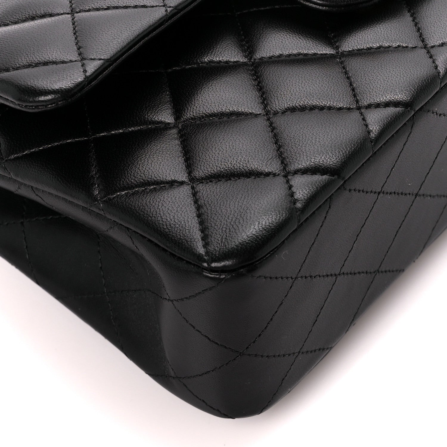 Chanel Lambskin Quilted Small Double Flap Black 10 of 12