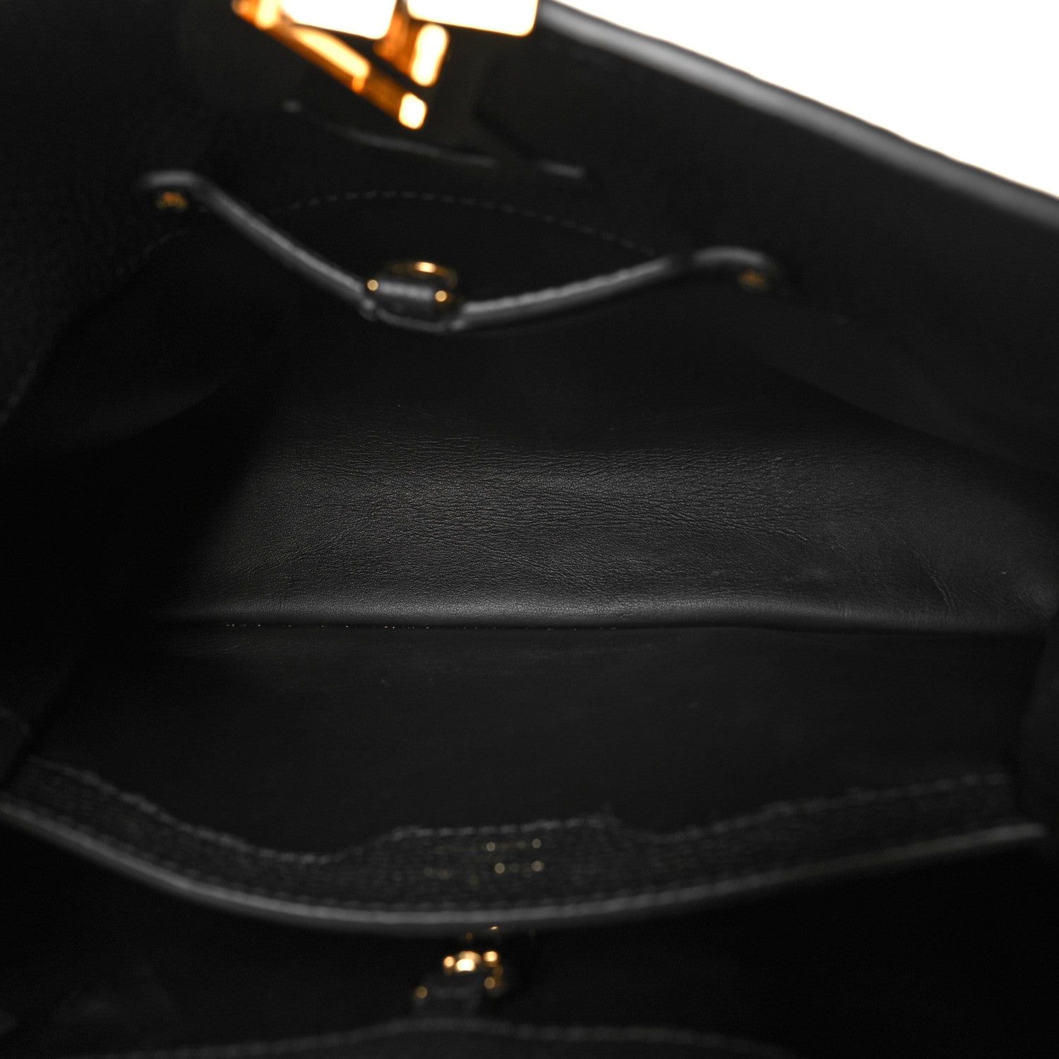 Louis Vuitton Taurillon Scrunchie Capucines BB Black 6 of 10