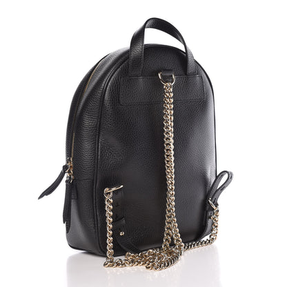 Gucci Pebbled Calfskin Soho Chain Backpack Black 3 of 9