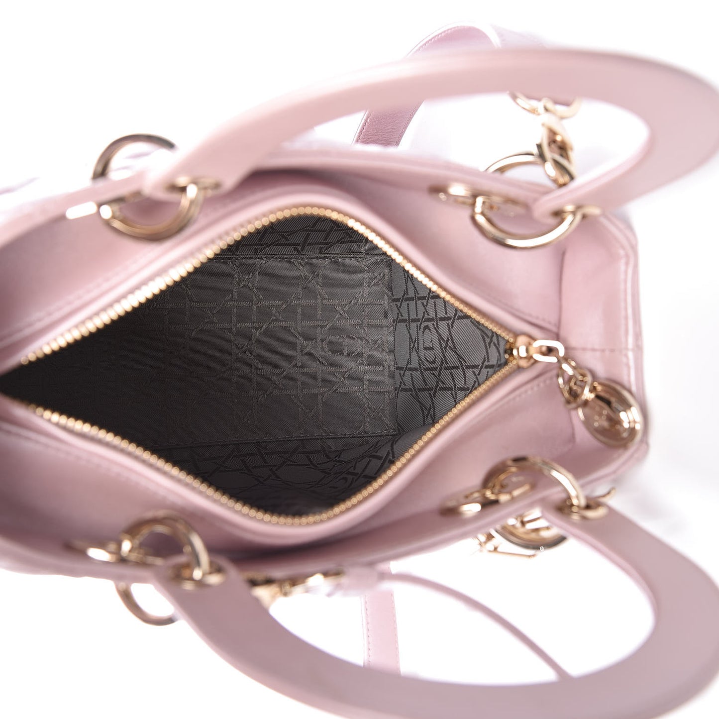 Pearly Lambskin Cannage Medium Lady Dior Lotus
