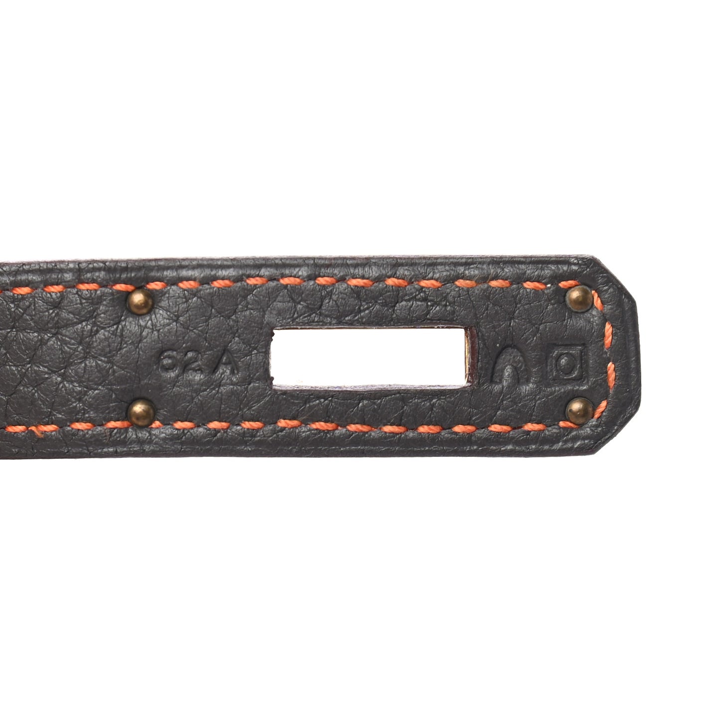 Togo Bi Color Horseshoe Birkin 35 Orange Graphite