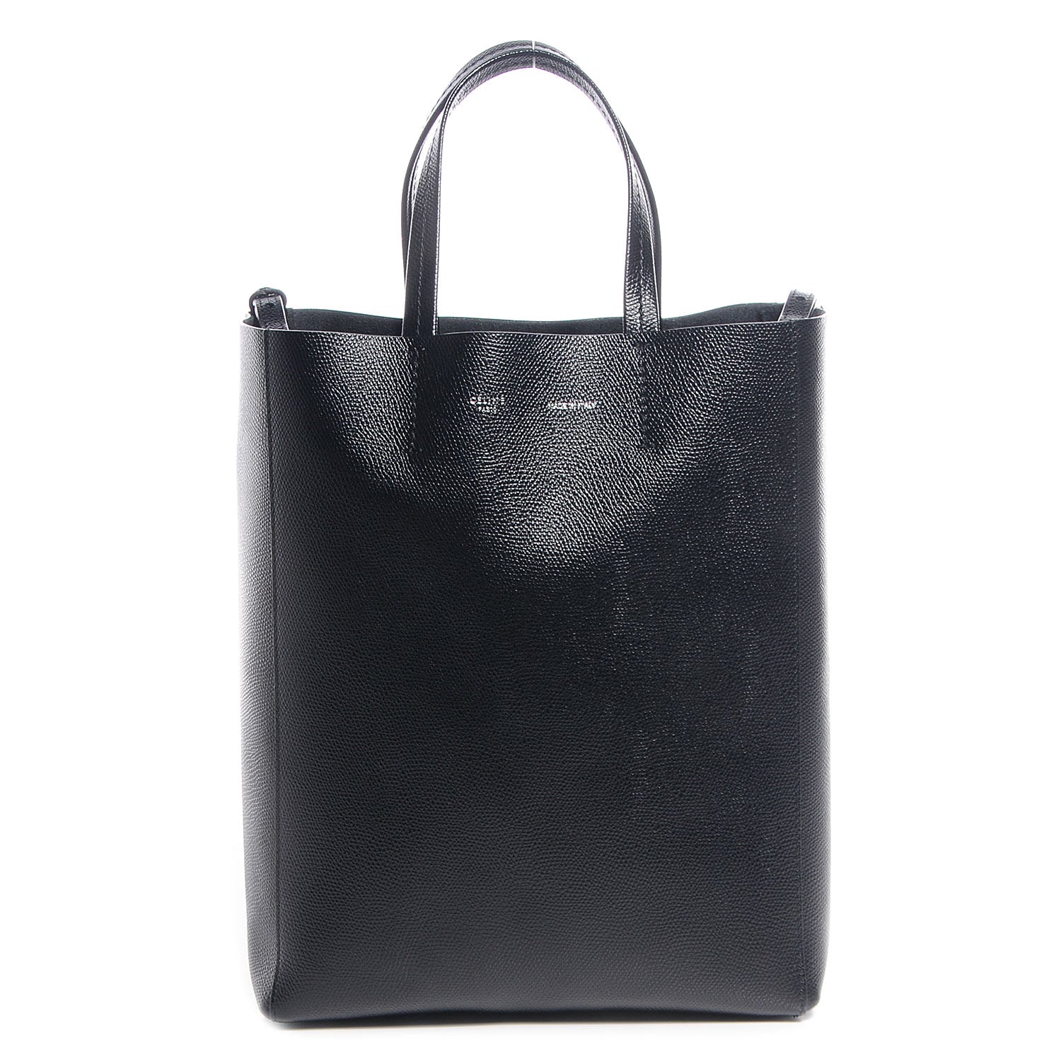 Celine Grained Calfskin Small Vertical Cabas Black 1 of 7