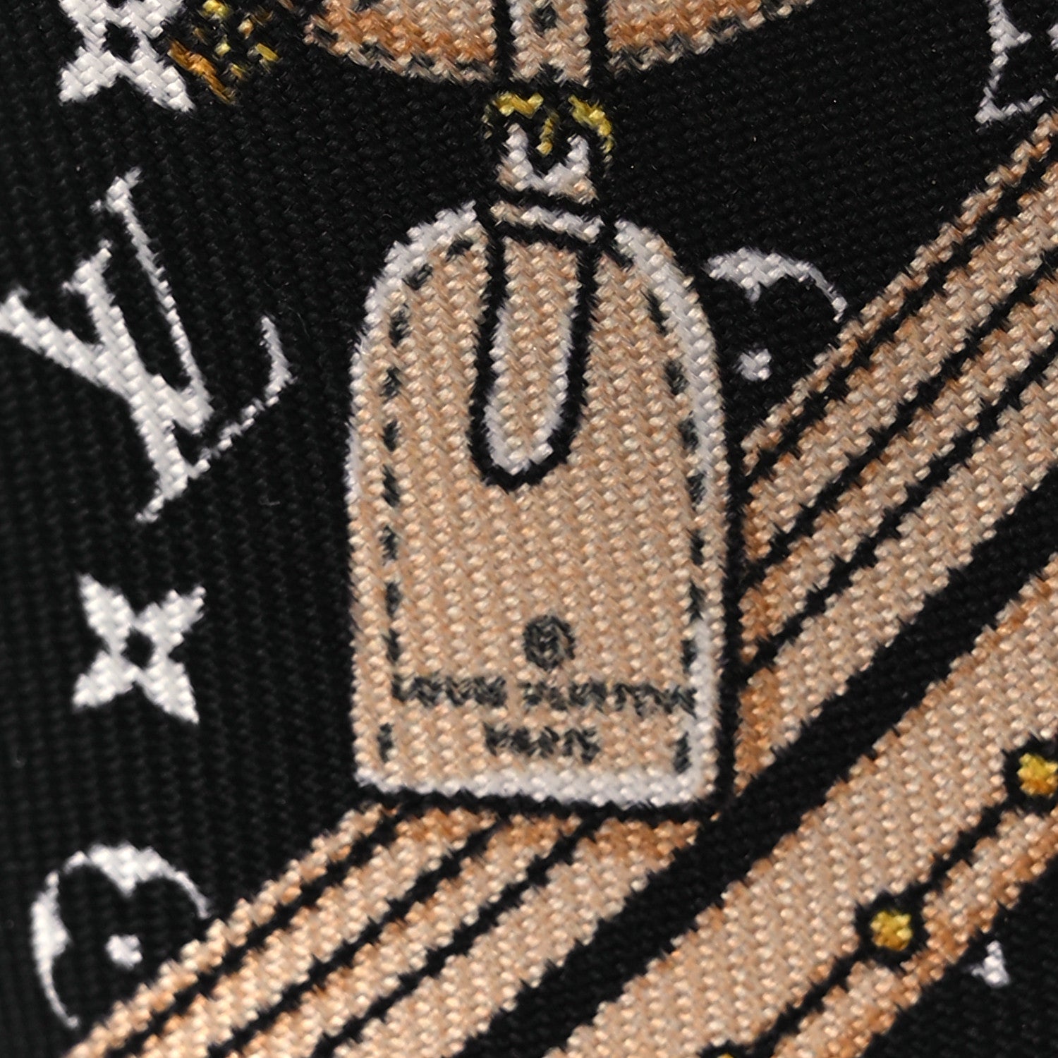 Louis Vuitton Silk Monogram Let's Go BB Bandeau Black 3 of 3