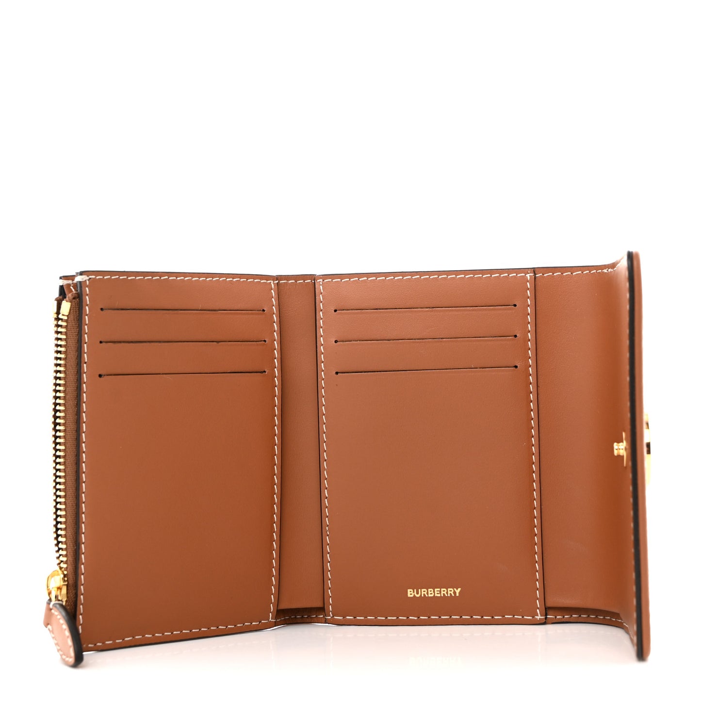 E-Canvas Vintage Check Tri-Fold Wallet Archive Beige