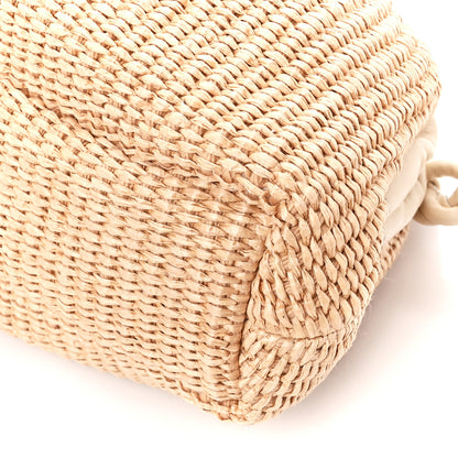 Mansur Gavriel Raffia Lambskin Woven Mini Cloud Clutch Natural Avorio 10 of 10