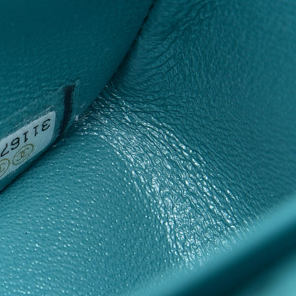 Chanel Iridescent Calfskin Quilted Medium Double Flap Green 9 of 11