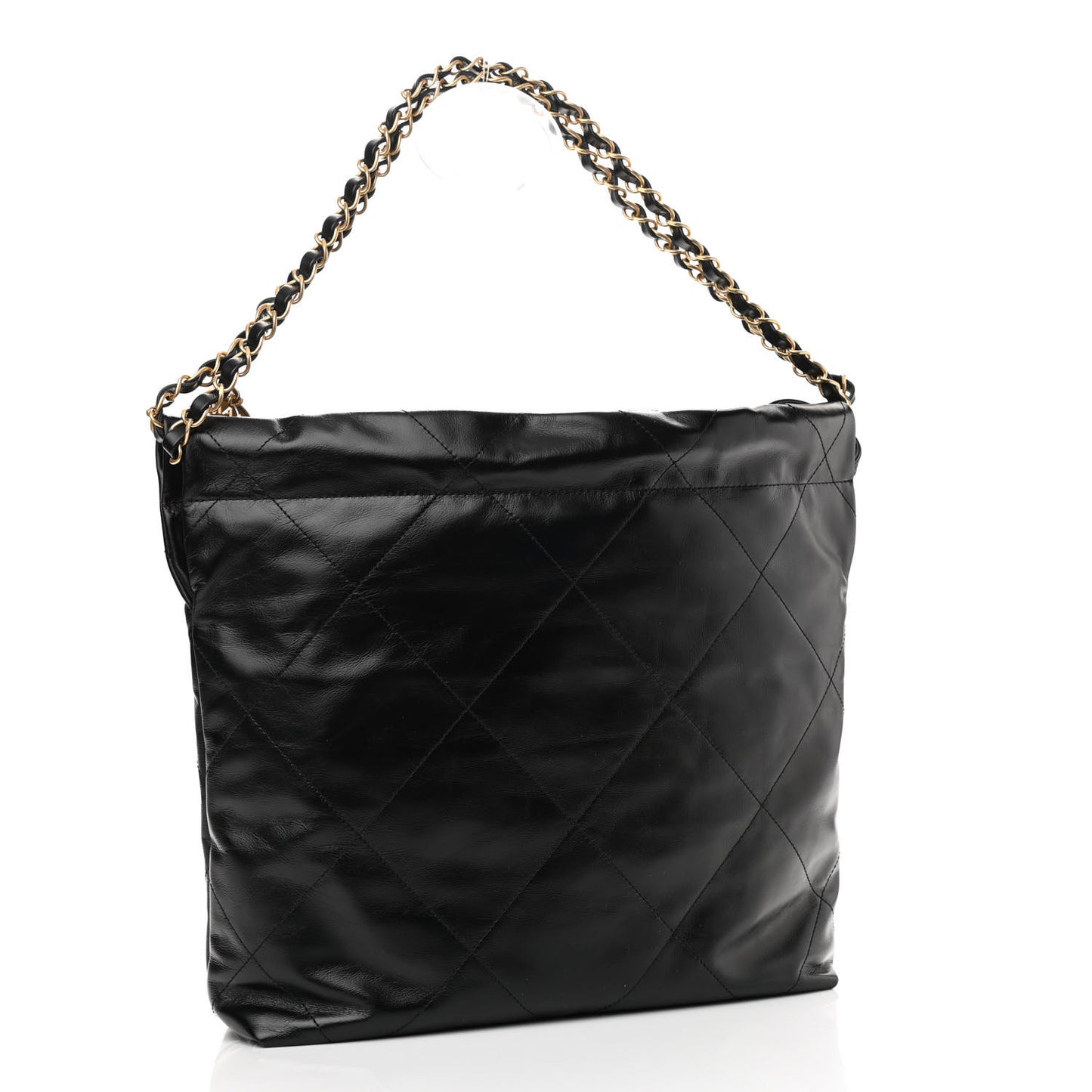 Calfskin Quilted Small Chanel 22 Black