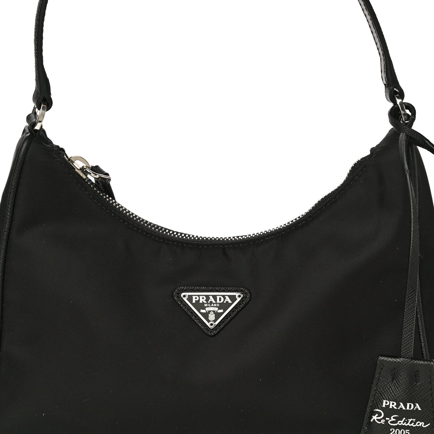 Tessuto Nylon Saffiano Mini Re-Edition 2005 Bag Black
