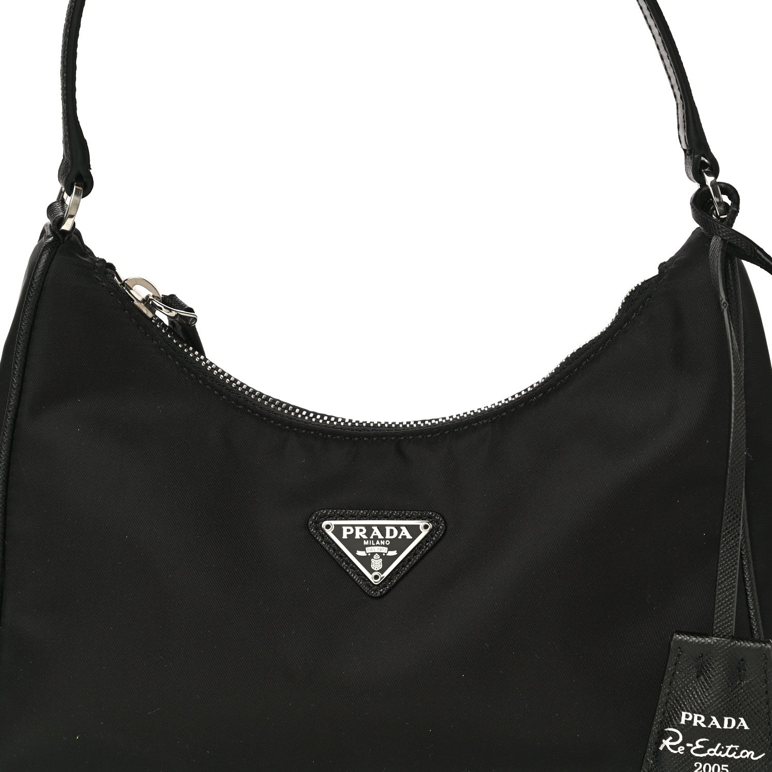 Prada Tessuto Nylon Saffiano Mini Re-Edition 2005 Bag Black 10 of 10