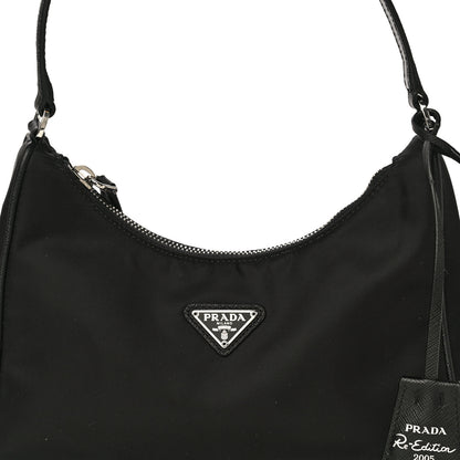 Prada Tessuto Nylon Saffiano Mini Re-Edition 2005 Bag Black 10 of 10