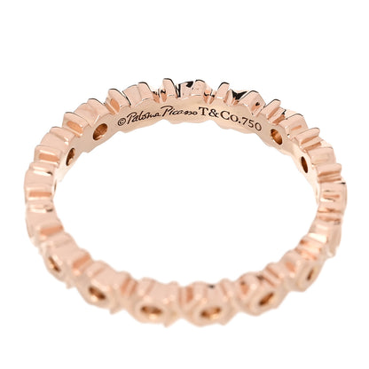 Tiffany 18K Rose Gold Diamond Paloma Picasso Graffiti Narrow Love and Kisses Ring 54 7 4 of 5