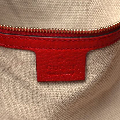 Gucci Pebbled Calfskin Large Soho Shoulder Bag Red 6 of 10