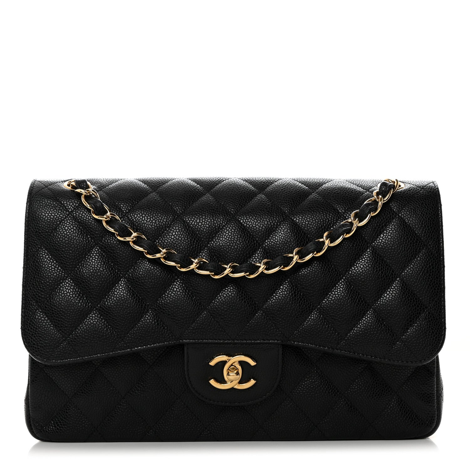 Chanel Caviar Quilted Jumbo Double Flap Black 1 of 10