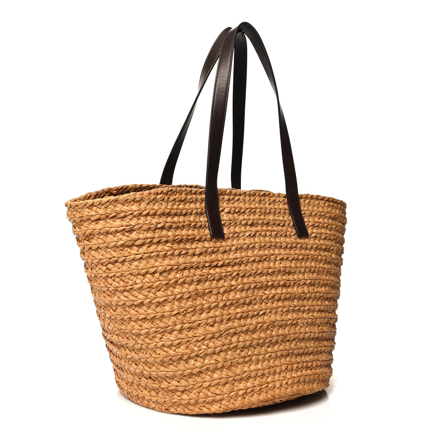 Raffia Calfskin Medium Panier Tote