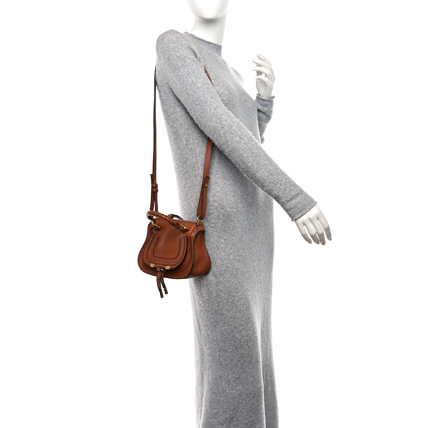 Chloe Calfskin Mini Marcie Satchel Tan 2 of 9