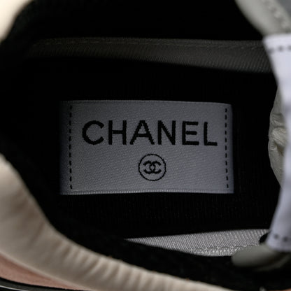 Chanel Mesh Suede Calfskin Grained Calfskin Womens CC Sneakers 39.5 Pink 6 of 9