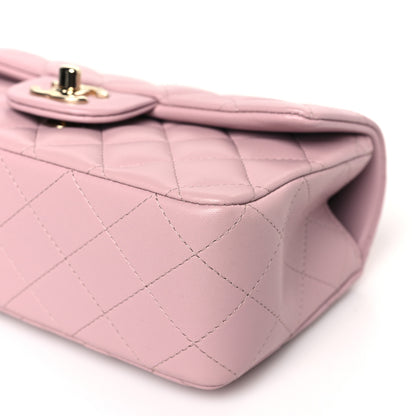 Chanel Lambskin Quilted Mini Top Handle Rectangular Flap Light Pink 9 of 9
