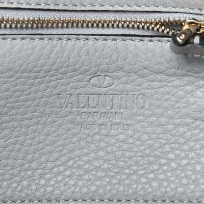Valentino Garavani Grained Calfskin Mini Rockstud Tote Pastel Grey 5 of 7