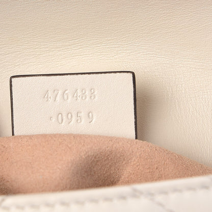 Gucci Calfskin Matelasse Super Mini GG Marmont Shoulder Bag White 14 of 14