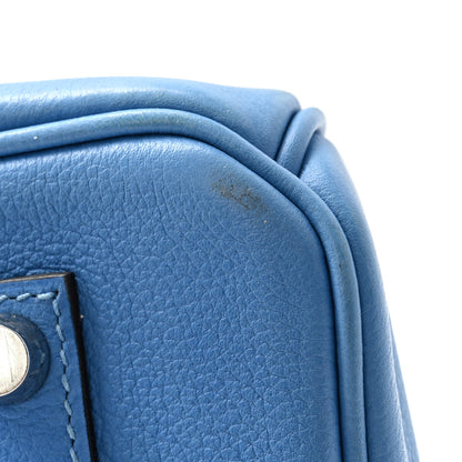 Hermes Togo Swift Ghillies Birkin 35 Bleu Paradis 12 of 13