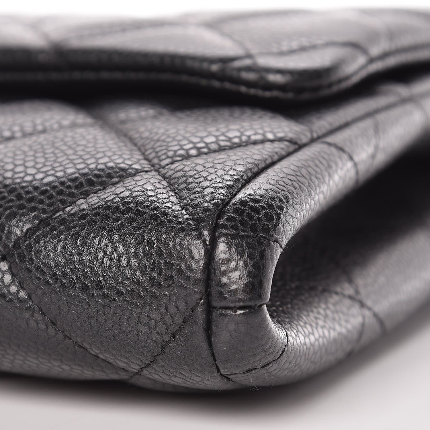 Chanel Caviar Quilted Clutch With Chain Flap Dark Grey 16 of 17