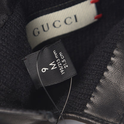 Gucci Nappa Bee Embossed Gloves 9 Medium Black 4 of 4