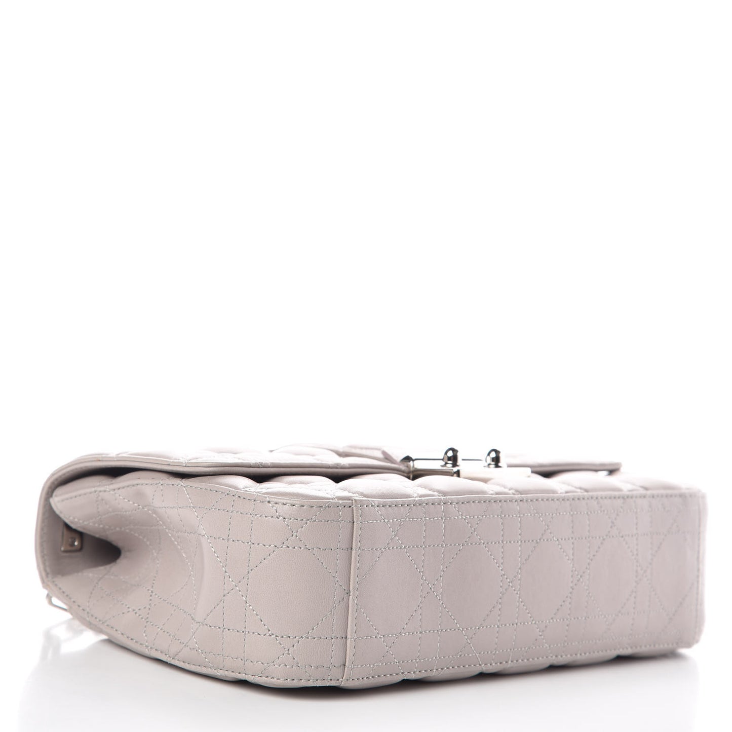 Lambskin Cannage Medium Miss Dior Flap Grey