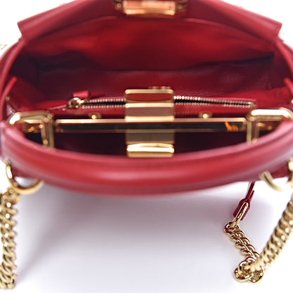 Fendi Nappa Crystal Stars Studded XS Peekaboo Iconic Satchel Fragola 5 of 10