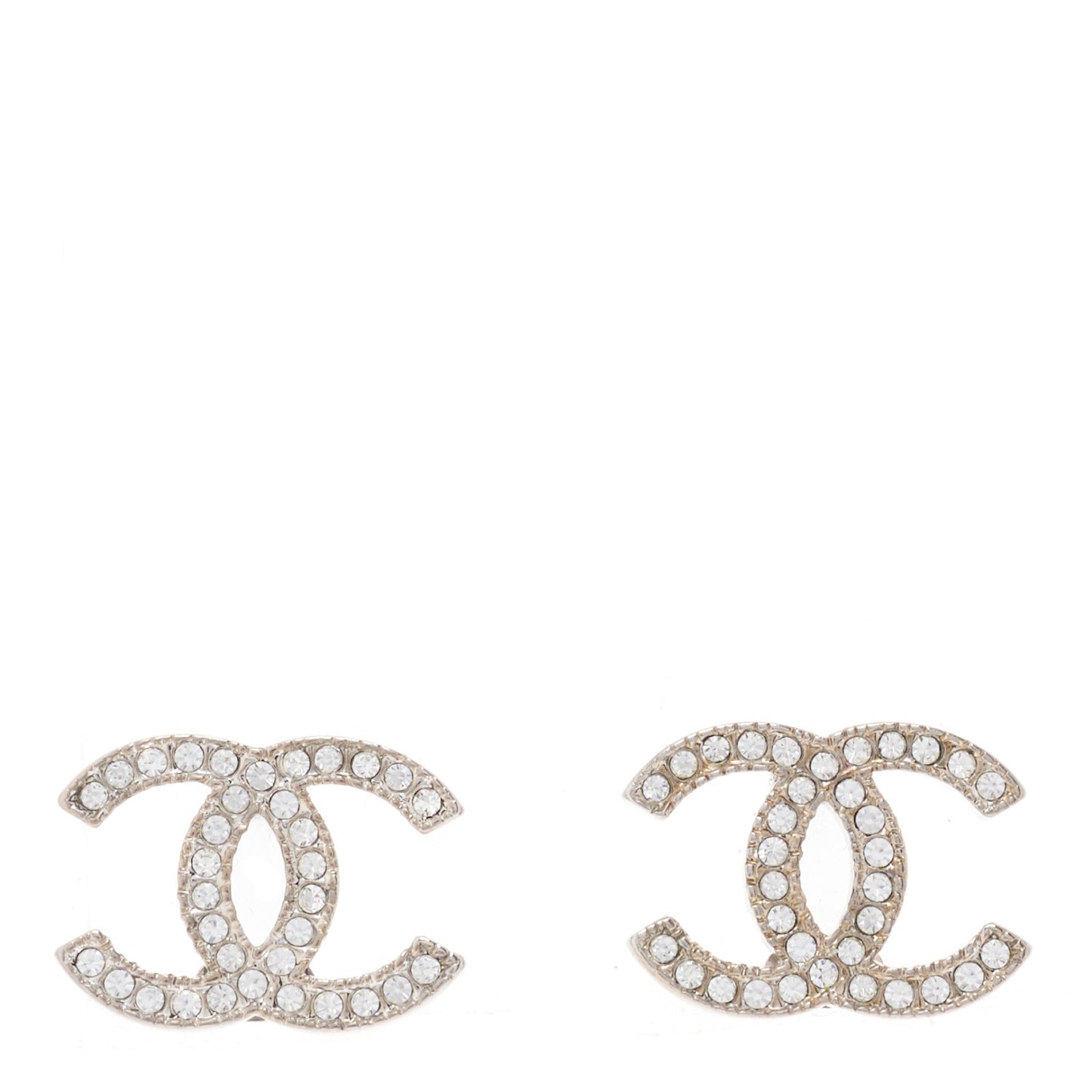 Crystal CC Earrings Silver