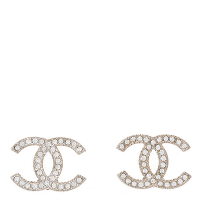 Chanel Crystal CC Earrings Silver 1 of 5