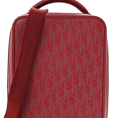 Christian Dior Calfskin Oblique Galaxy Perforated Marsupio World Tour Pelle Sling Red White 8 of 12