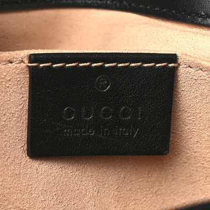Gucci Calfskin Matelasse Mini GG Marmont Shoulder Bag Black 6 of 10