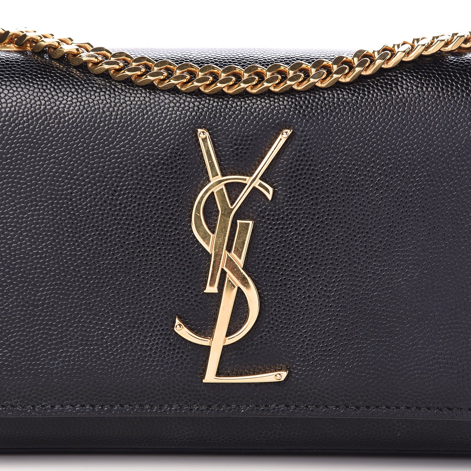 Saint Laurent Grain De Poudre Small Monogram Kate Satchel Black 11 of 14