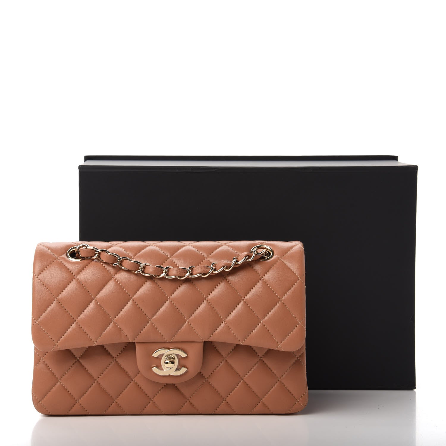 Chanel Lambskin Quilted Small Double Flap Brown 11 of 11