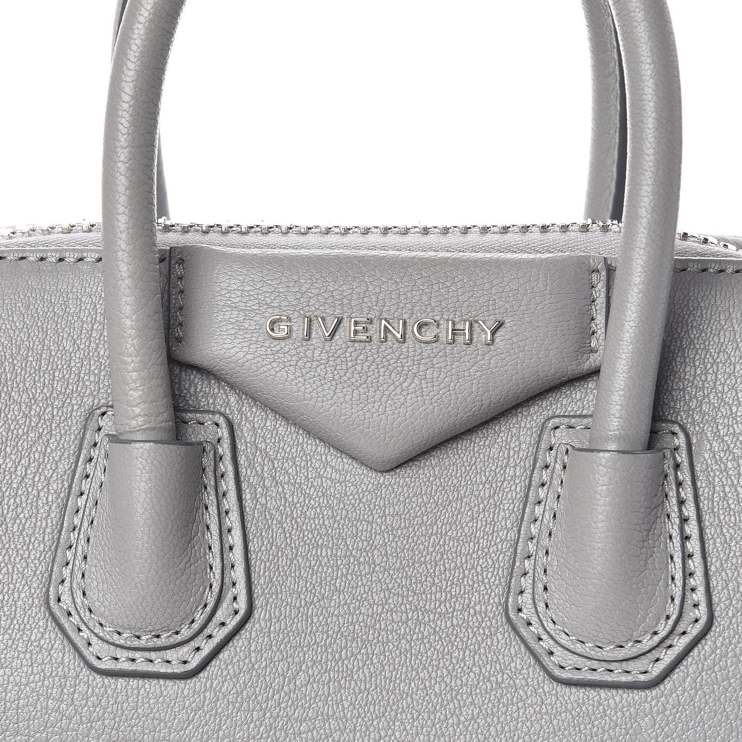 Givenchy Sugar Goatskin Mini Antigona Pearl Grey 10 of 10