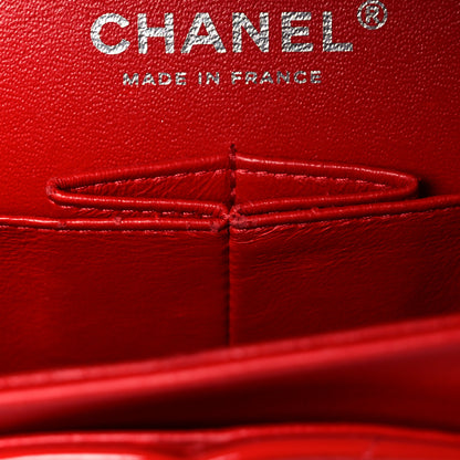 Chanel Patent Chevron Quilted Medium Double Flap Red 15 of 20