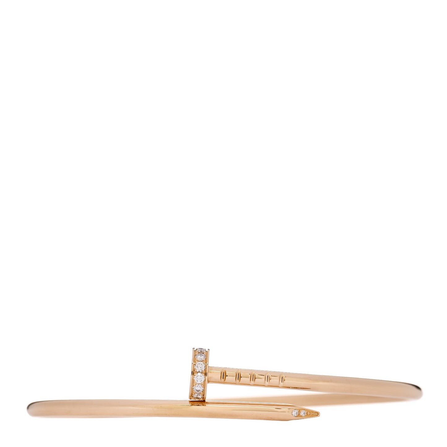 18K Yellow Gold Diamond Small Juste Un Clou Bracelet 16