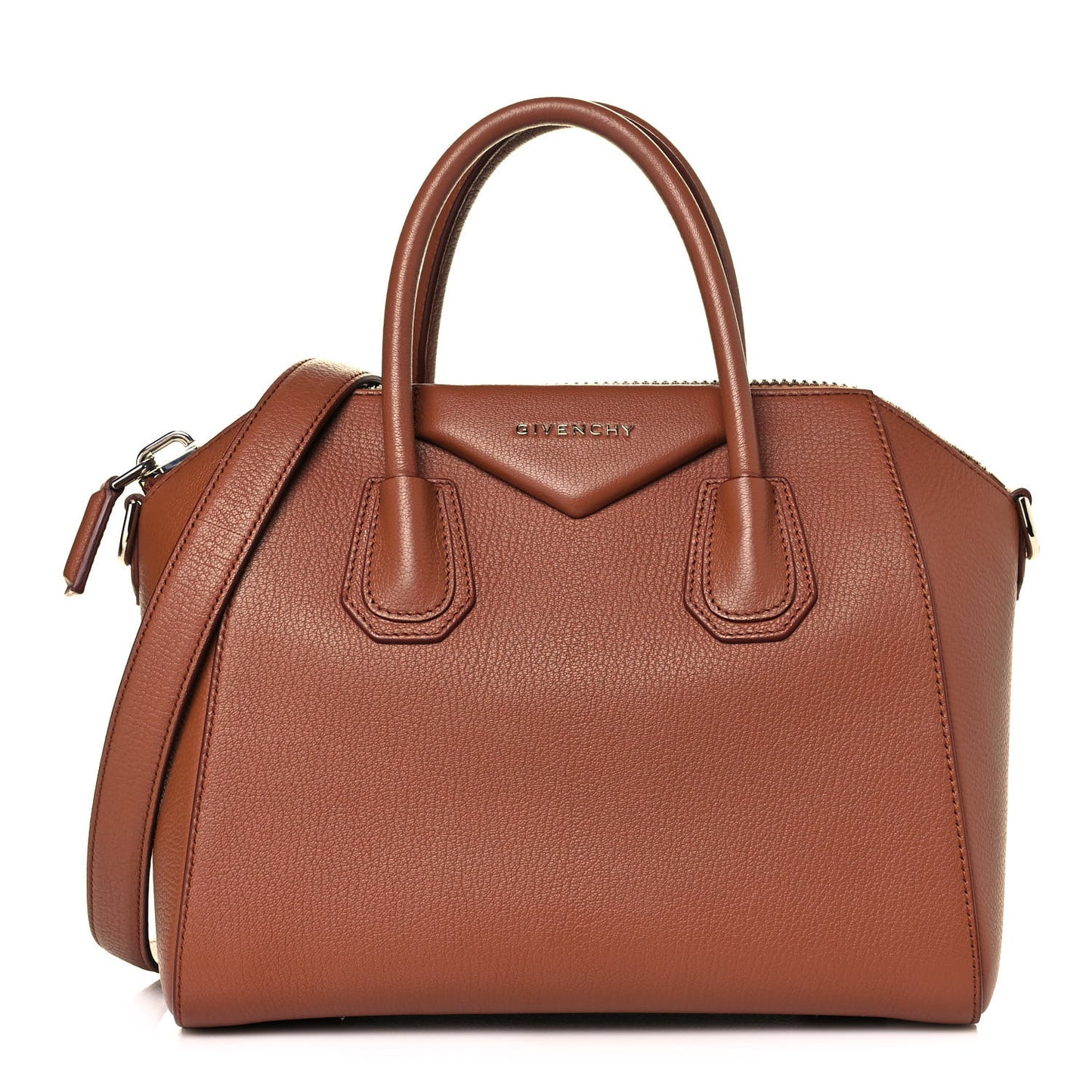 Sugar Goatskin Small Antigona Cognac