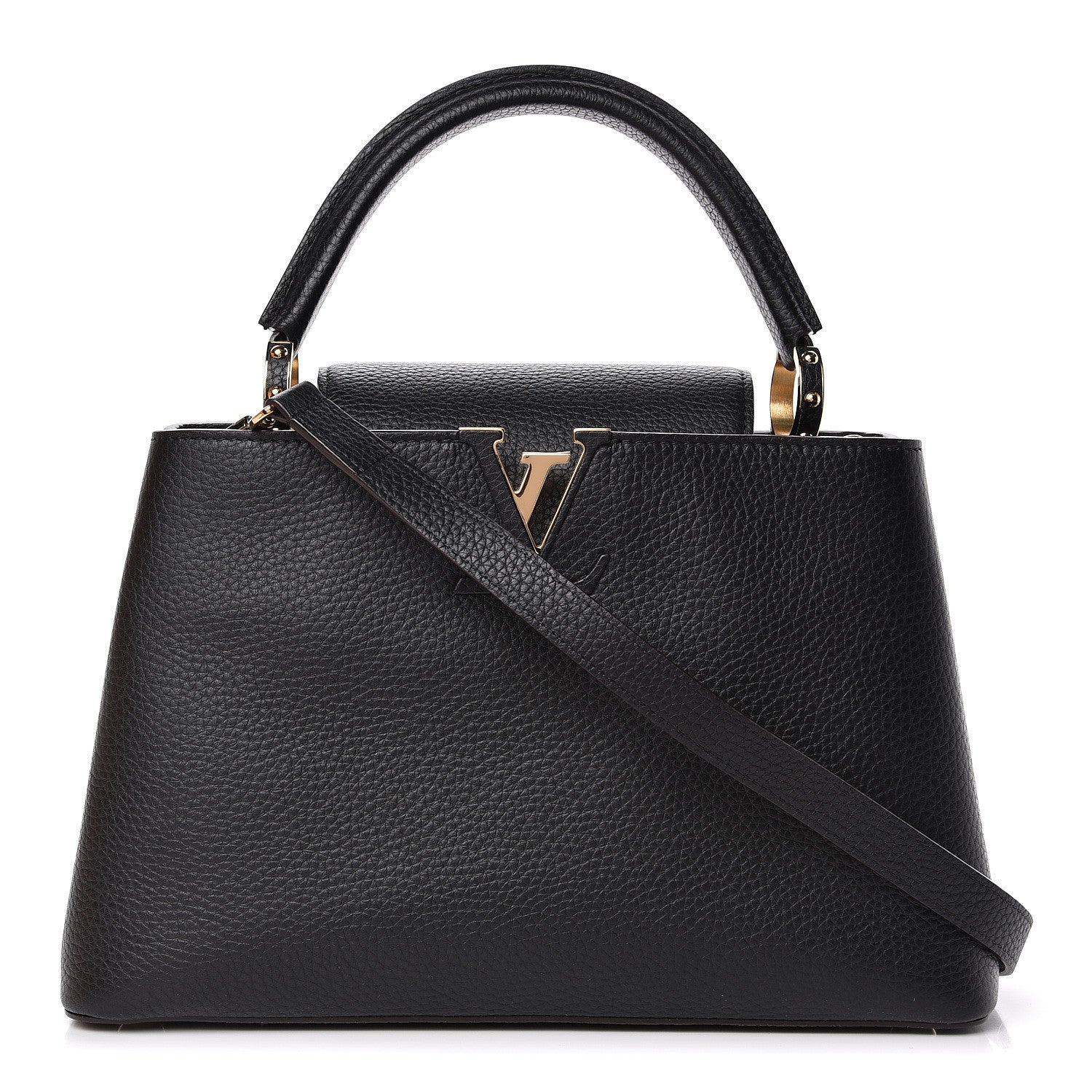 Louis Vuitton Taurillon Capucines PM Black 1 of 10
