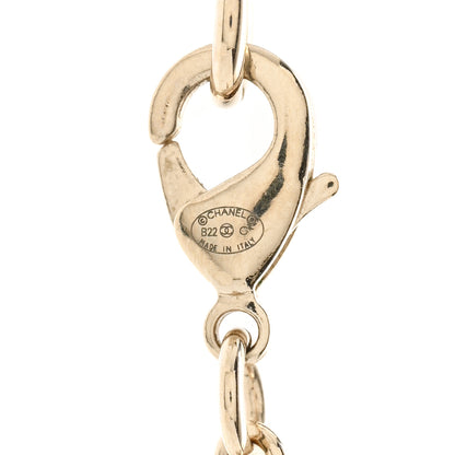 Chanel Metal Long Necklace Gold Black 5 of 5