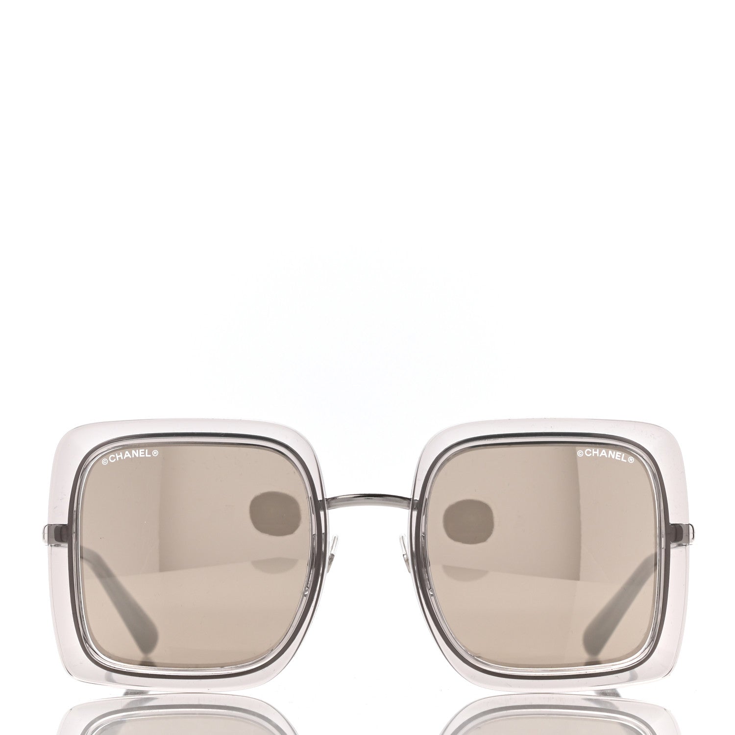 Chanel Mirror Square Sunglasses 4240 Grey 2 of 8