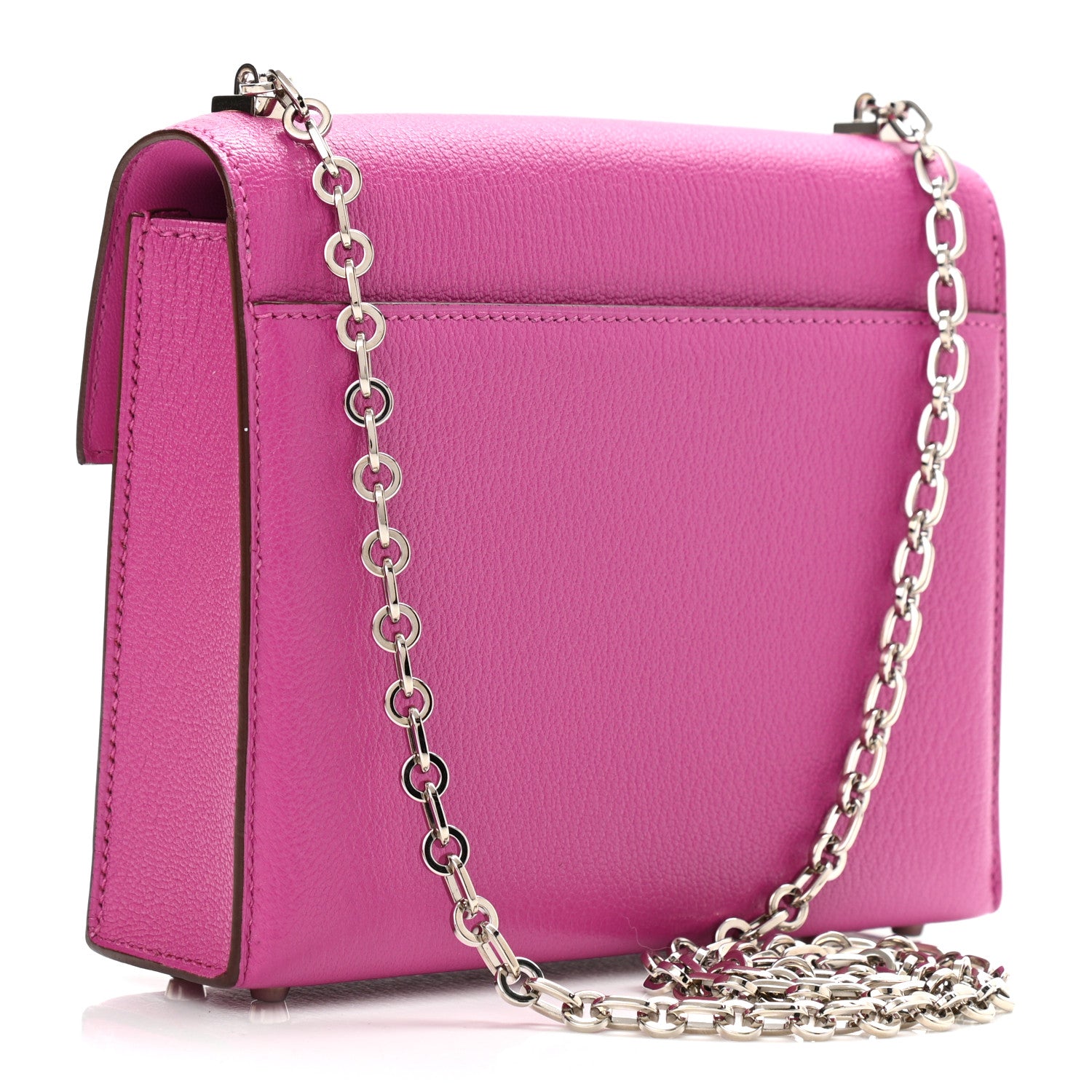 Hermes Chevre Mysore Mini Verrou Chaine Bag Magnolia 3 of 9