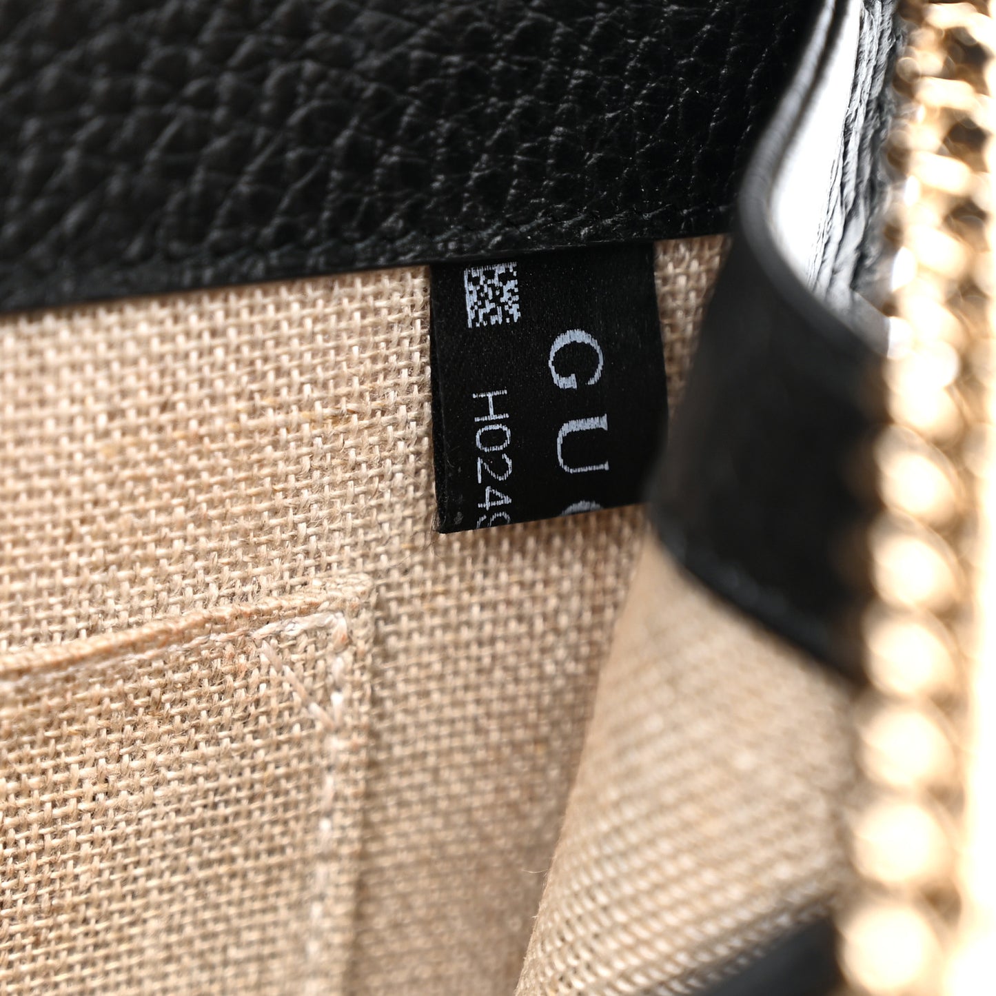 Dollar Calfskin Small Interlocking G Shoulder Bag Black