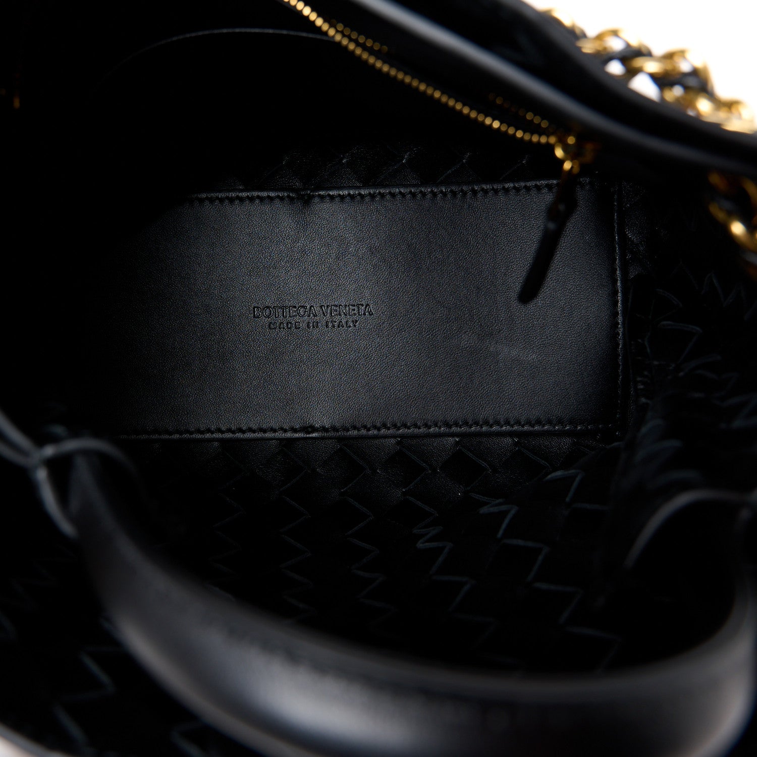 Bottega Veneta Nappa Intrecciato Small Andiamo With Chain Shoulder Bag Black 5 of 10