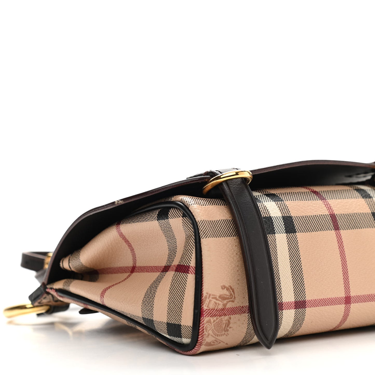 Haymarket Check Large Bridle Saddle Bag Dark Clove Brown