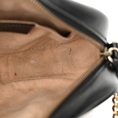 Gucci Calfskin Matelasse Mini GG Marmont Chain Shoulder Bag Black 11 of 18